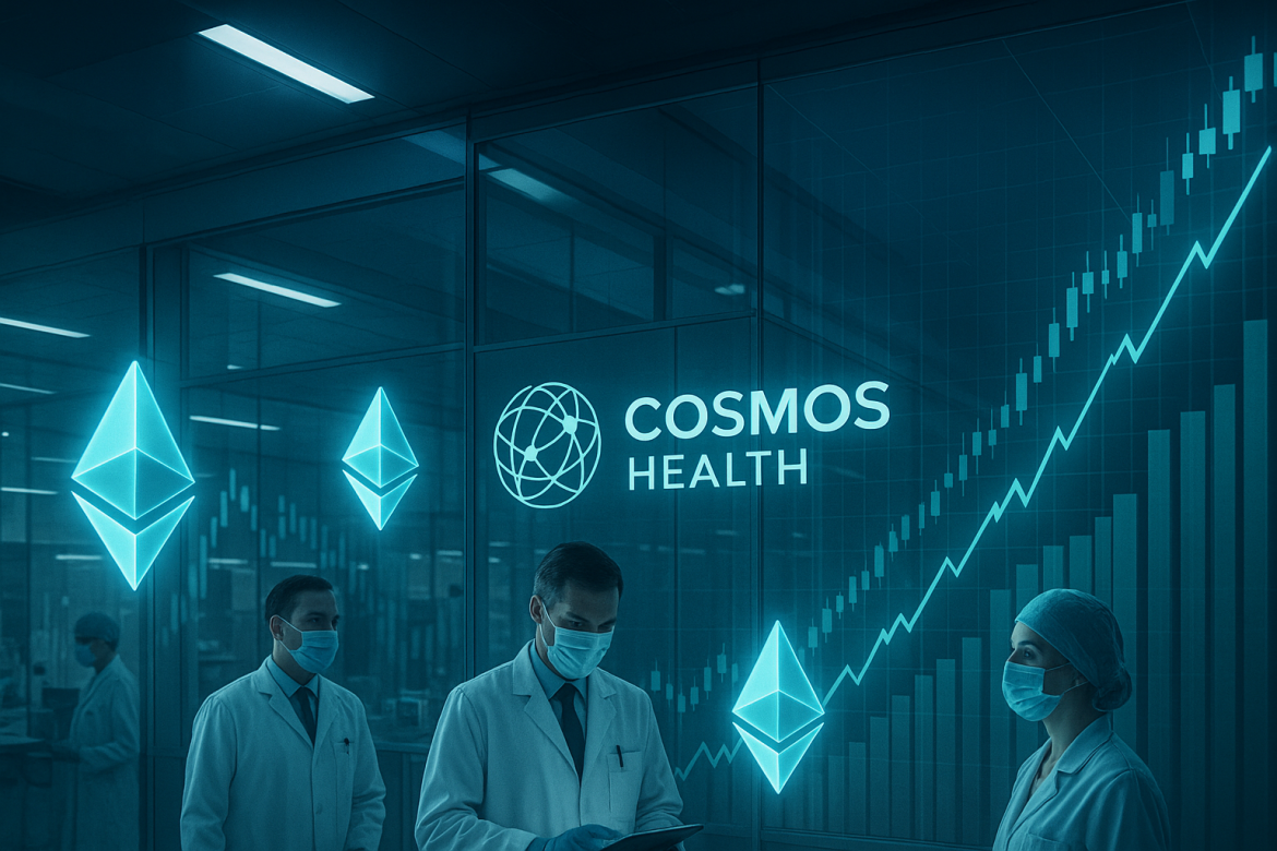 Cosmos Health expands Ethereum holdings to $1.8M under $300M digital Cosmos Health expands Ethereum holdings to $1.8M under $300M digital assets facility