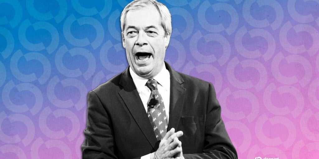 ‘I Am Your Champion’: Nigel Farage Makes Case for UK Decrypt logo