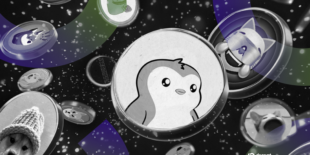 PENGU, Dogecoin, WIF Surge as Meme Coins Stage Double-Digit Recovery Decrypt logo